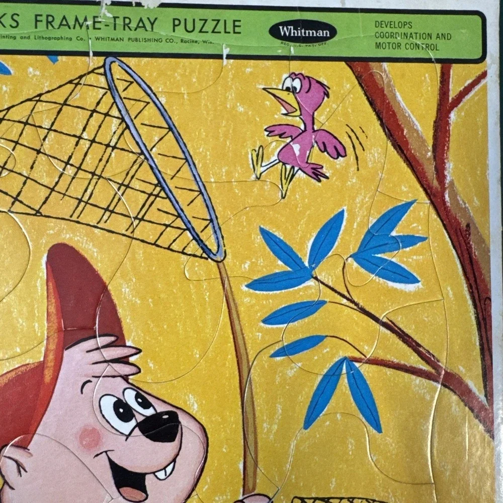 Jigsaw Puzzle Alvin & the Chipmunks VTG 1964 Frame Tray Whitman Preschool 1960s